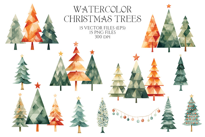 watercolor-christmas-pine-trees
