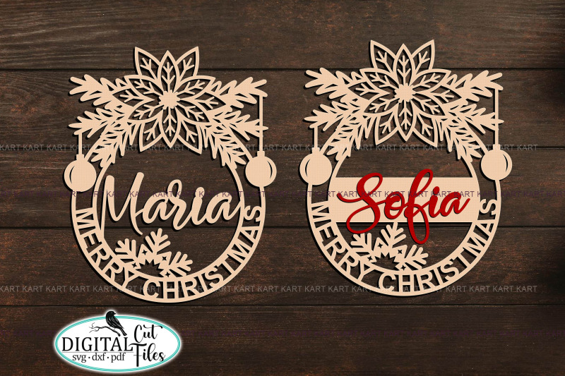 name-christmas-ornament-svg-poinsettia-laser-cut-cricut