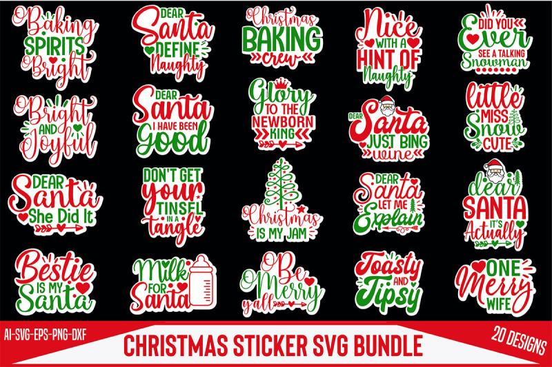 christmas-sticker-svg-bundle