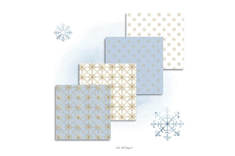 gold-snowflakes-backgrounds-christmas-scrapbook-paper