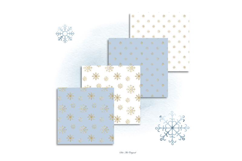 gold-snowflakes-backgrounds-christmas-scrapbook-paper