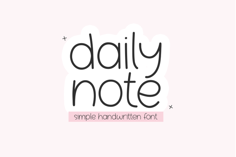 daily-note-cute-handwriting-font