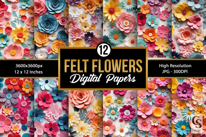 handmade-felt-flowers-digital-papers