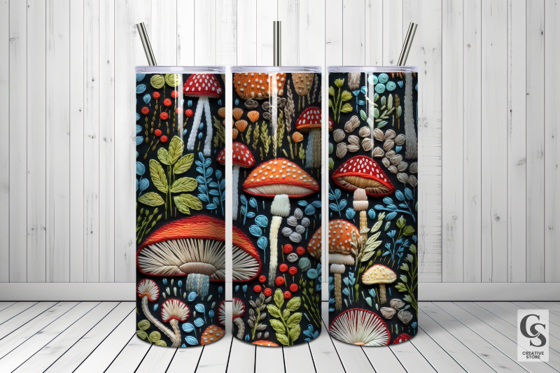 mushrooms-embroidery-seamless-patterns