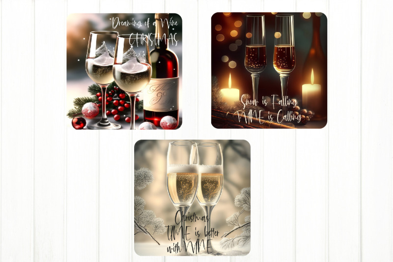 wine-christmas-bundle-png-square-magnet-fridge-png