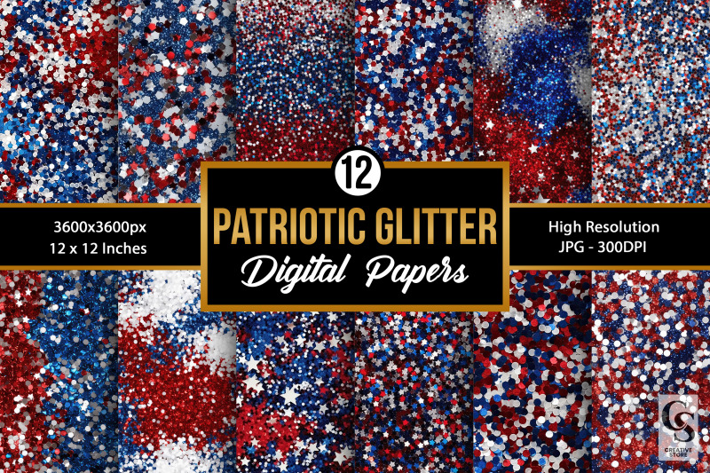 red-blue-and-white-patriotic-glitter-seamless-patterns