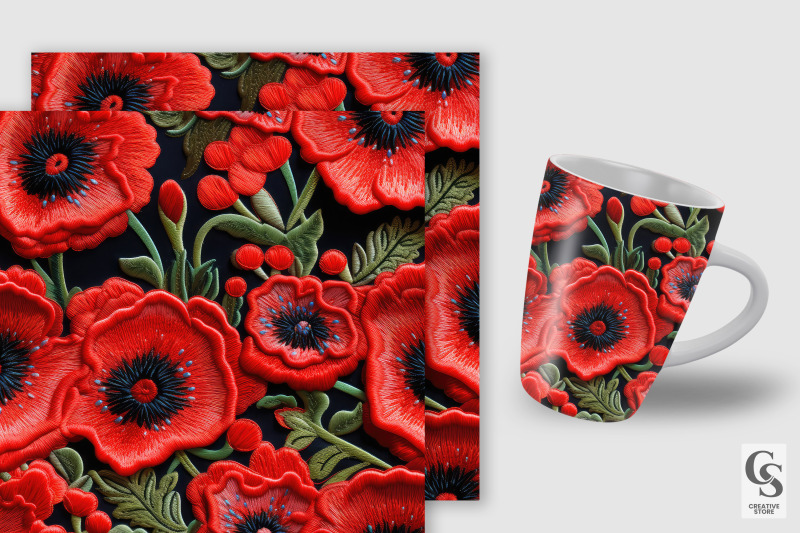 poppy-flowers-embroidery-digital-papers