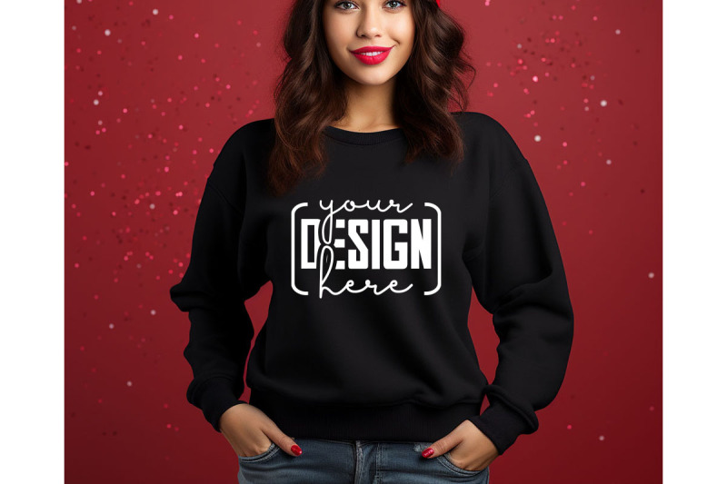 christmas-women-black-sweatshirt-mockups-girls-mockups-digital-down