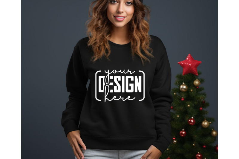 christmas-women-black-sweatshirt-mockups-girls-mockups-digital-down