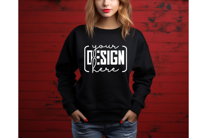 christmas-women-black-sweatshirt-mockups-girls-mockups-digital-down