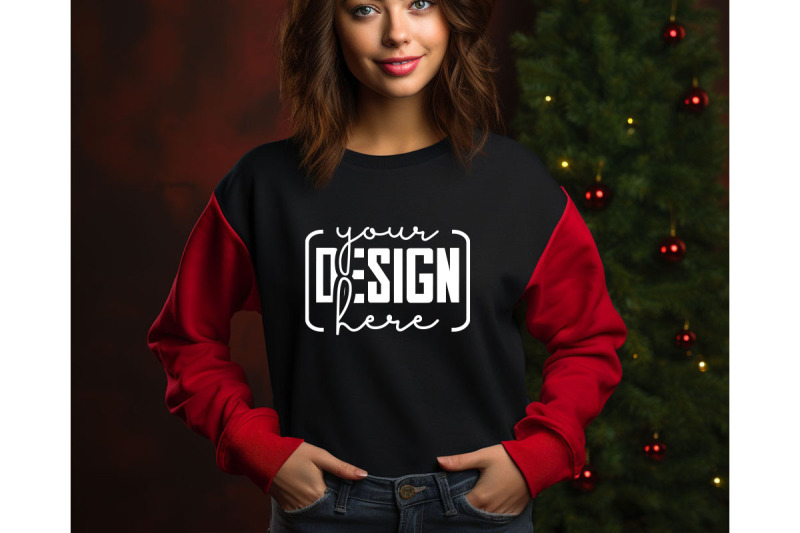 christmas-women-black-sweatshirt-mockups-girls-mockups-digital-down