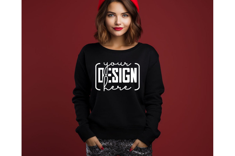 christmas-women-black-sweatshirt-mockups-girls-mockups-digital-down