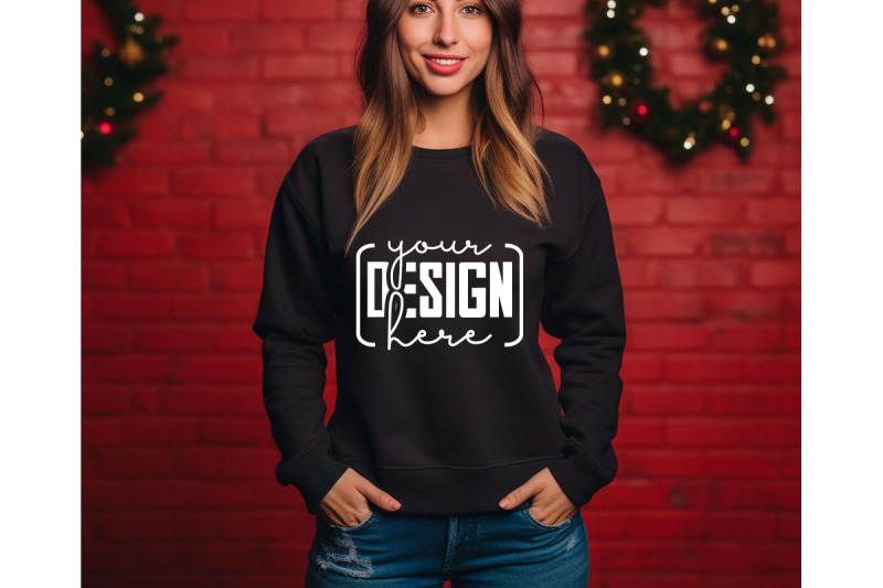 christmas-women-black-sweatshirt-mockups-girls-mockups-digital-down