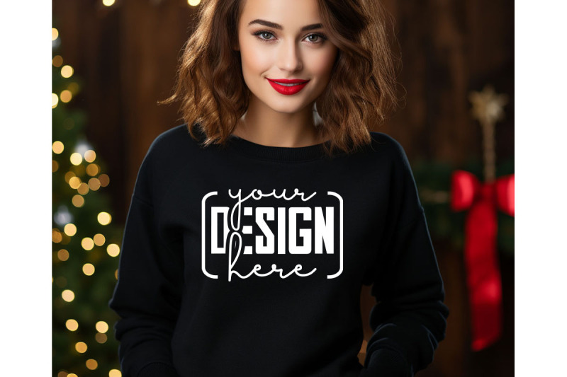 christmas-women-black-sweatshirt-mockups-girls-mockups-digital-down