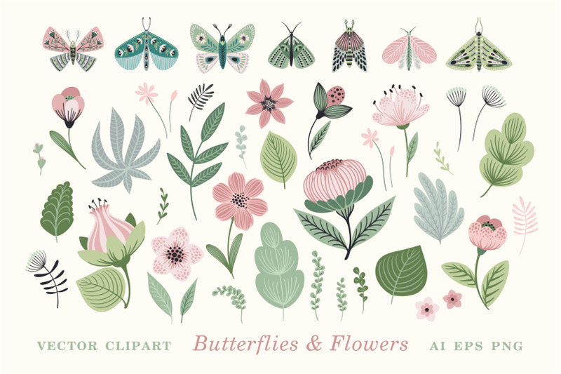 butterflies-amp-flowers-vector-clipart