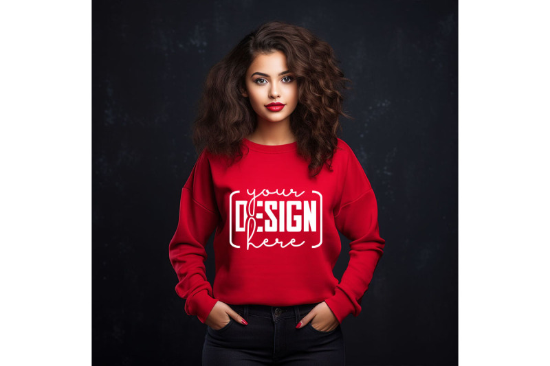 christmas-women-red-nbsp-sweatshirt-mockups-girls-mockups-digital-downlo