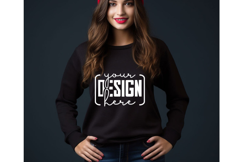 christmas-women-black-sweatshirt-mockups-girls-mockups-digital-down