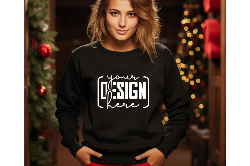 christmas-women-black-sweatshirt-mockups-girls-mockups-digital-down