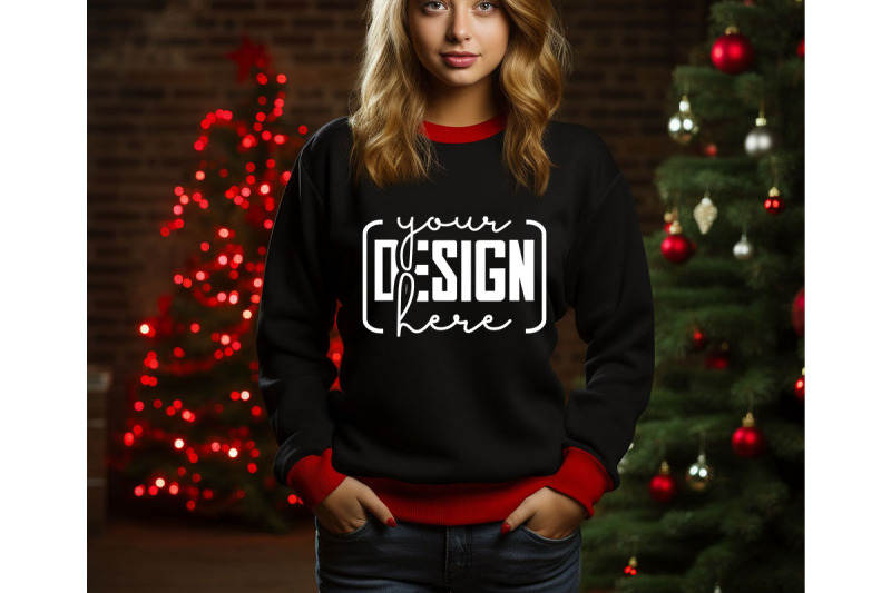 christmas-women-black-sweatshirt-mockups-girls-mockups-digital-down