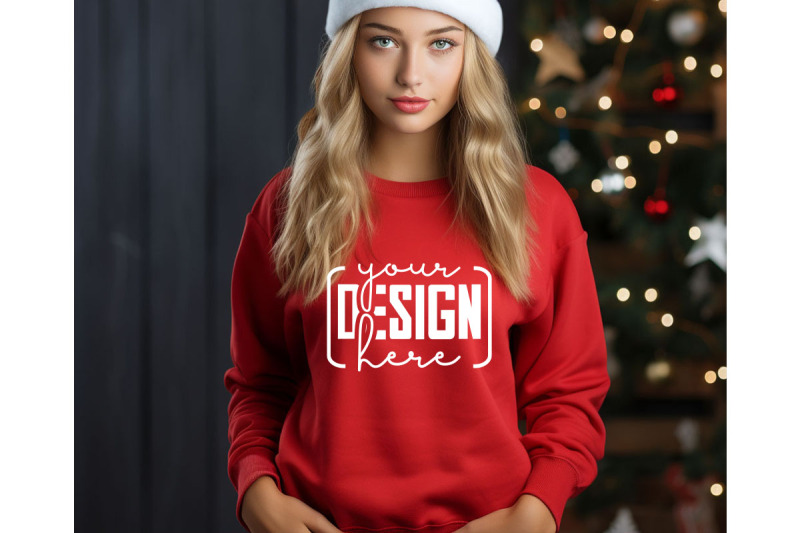 christmas-women-red-nbsp-sweatshirt-mockups-girls-mockups-digital-downlo