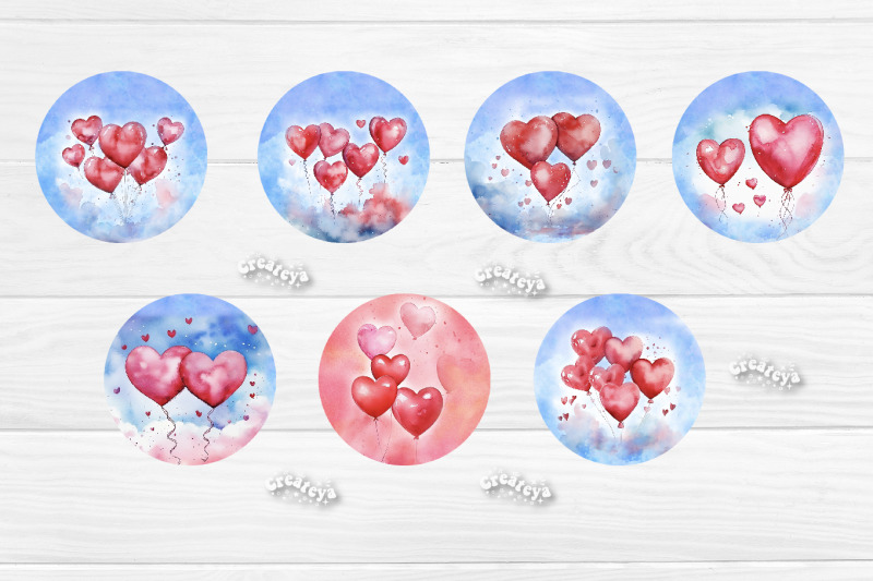 valentine-round-keychain-bundle-keychain-png-sublimation-bundle-heart