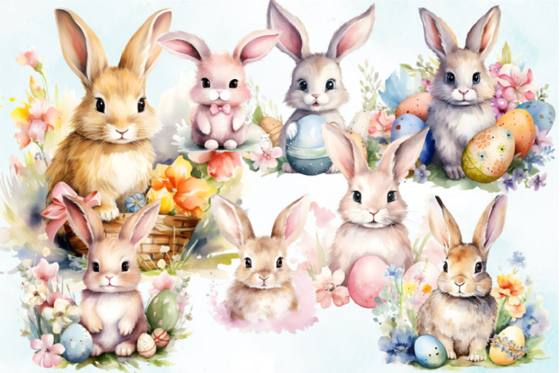 watercolor-cute-easter-bunny-clipart