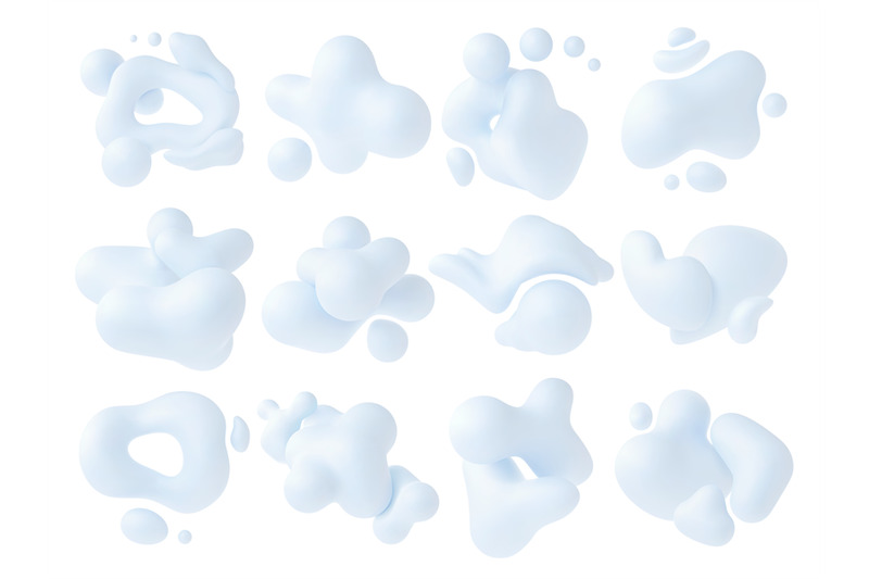 liquid-3d-white-shapes-abstract-fluid-morphing-organic-compositions