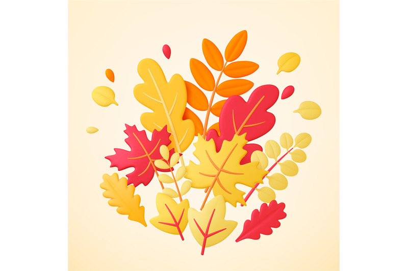autumn-3d-leaves-leaf-yellow-bunch-fall-season-isolated-plants-mapl