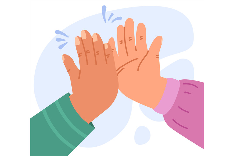 high-five-salute-concept-friends-hands-union-friendship-or-work-coll
