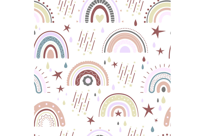 baby-rainbow-seamless-pattern-bedroom-wallpaper-design-rainbows-and