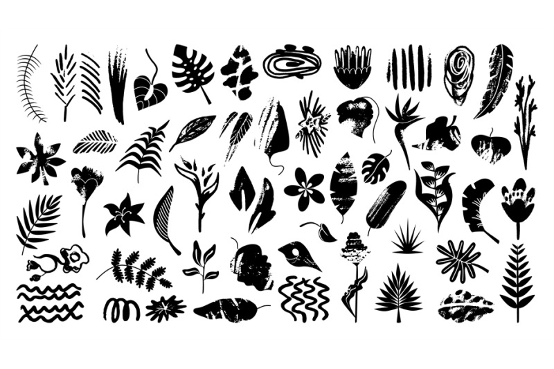 black-textured-tropical-leaves-botanical-silhouettes-sketch-grunge-d