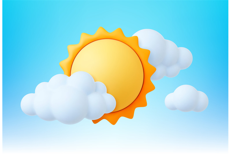 sun-in-clouds-3d-sunny-weather-elements-white-bubble-cloud-on-sky-s