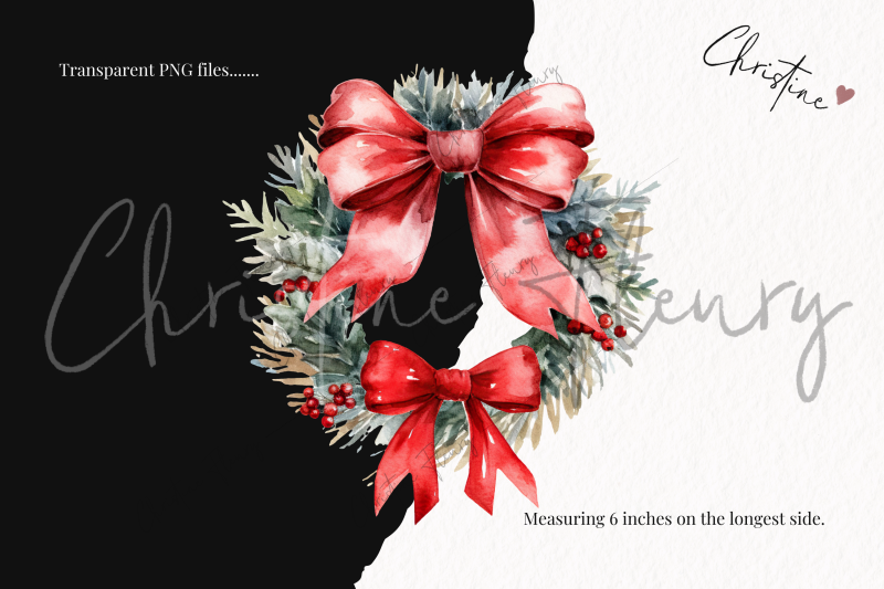 watercolor-christmas-bow-wreaths-clipart