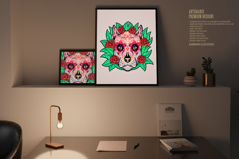 floral-fiesta-dog-head-bloom-muertos