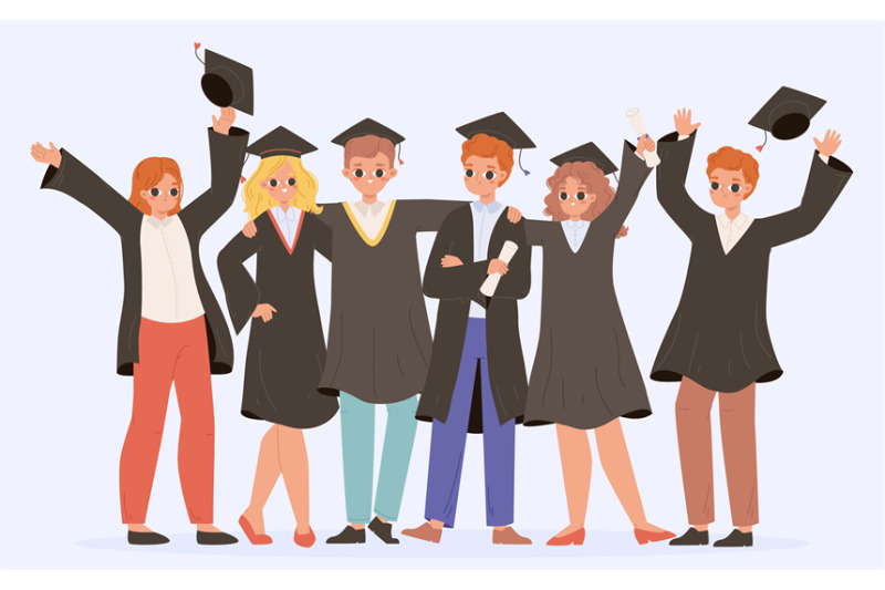 graduates-crowd-hugging-and-throwing-academy-hats-students-graduate