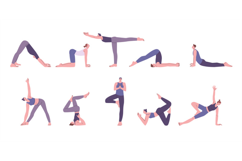 training-yoga-characters-aerobic-and-stretch-exercise-meditate-poses