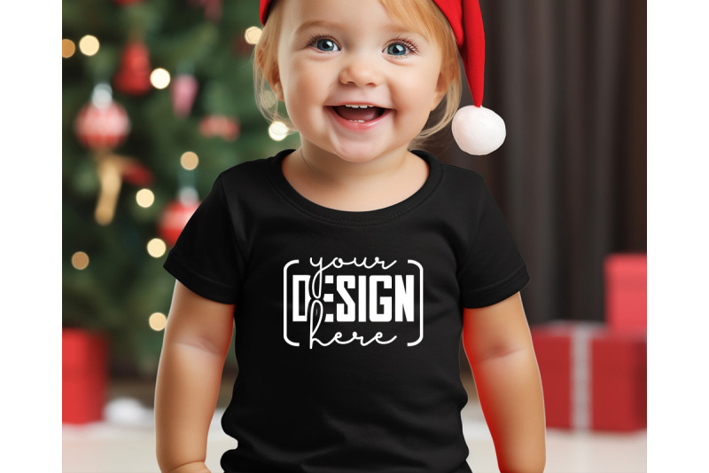 christmas-cute-baby-black-t-shirt-mockups-girls-mockups-christmas-ho