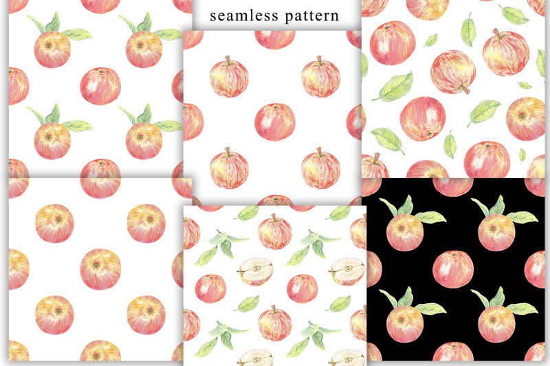 watercolor-apple-leave-pattern-seamless-print-for-wallpaper-textile