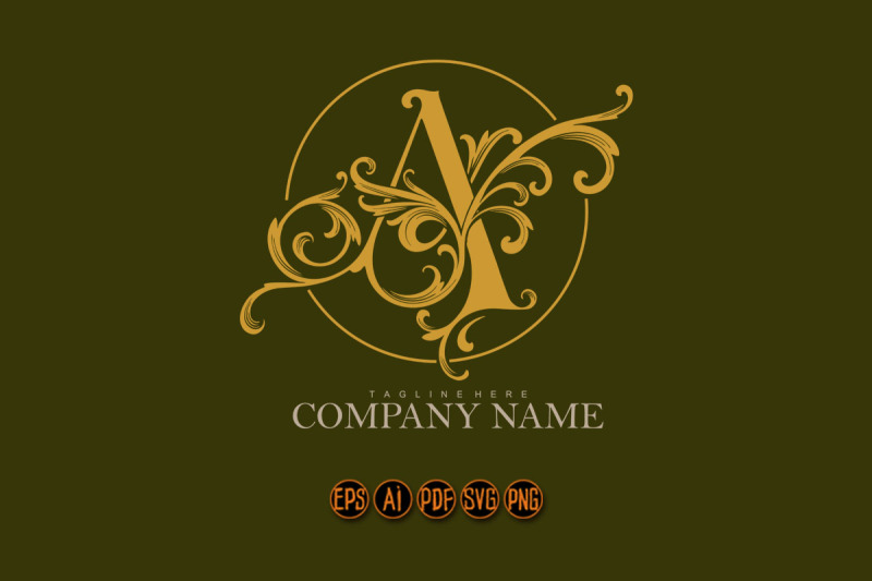 classic-flourish-letter-a-monogram-logo
