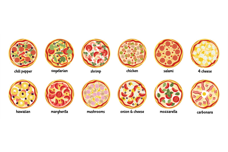 cartoon-italian-pizza-top-view-pizzas-different-ingredients-set-isol