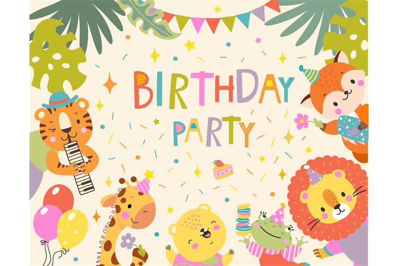 birthday-animal-invitation-jungle-animals-banner-design-children-exo