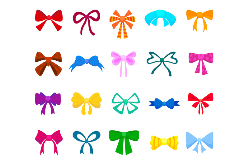different-present-bows-gift-bow-various-colors-vintage-fancy-ribbons
