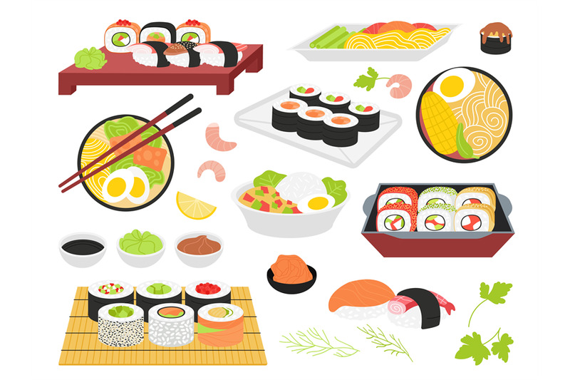 japanese-cuisine-rice-and-salmon-place-korea-japan-china-food-lunch