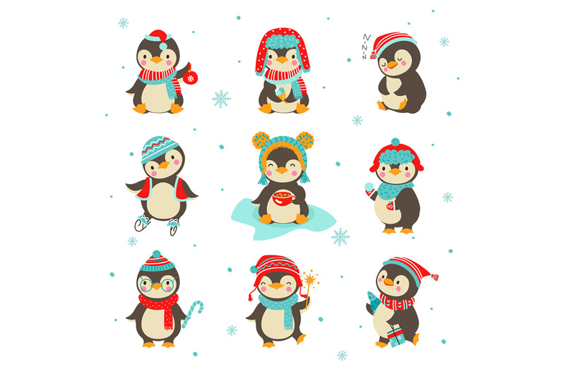 cute-cartoon-penguin-xmas-penguins-holiday-kit-winter-animals-xmas