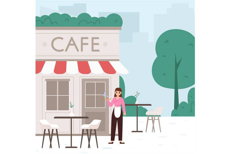 cartoon-girl-waiter-stand-at-door-street-summer-cafe-restaurant-or-ba