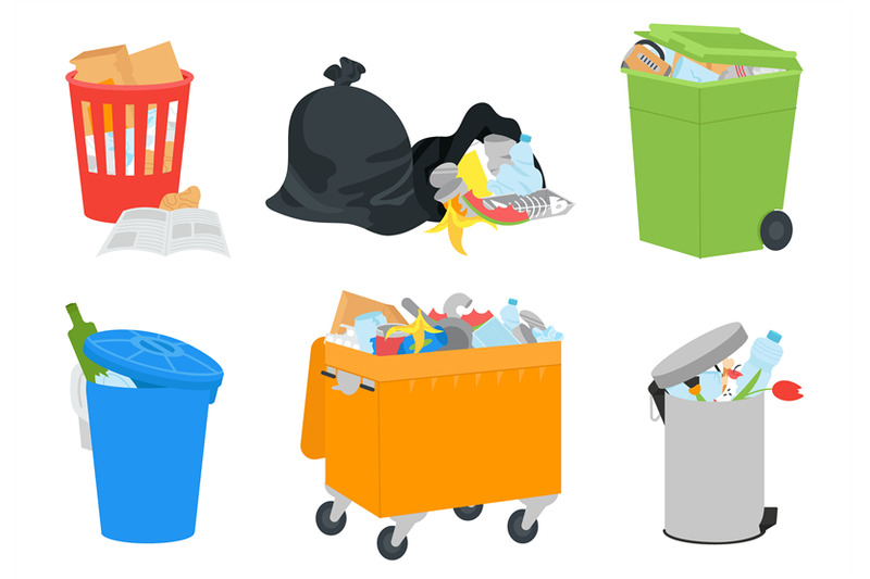 trash-bins-with-garbage-open-dump-and-waste-bags-plastic-bin-recycl