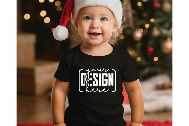 christmas-cute-baby-black-t-shirt-mockups-girls-mockups-christmas-ho