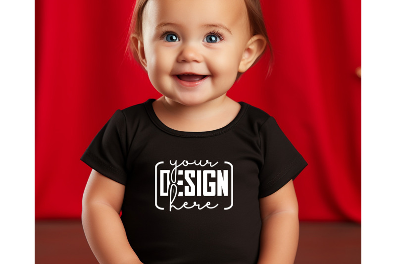 christmas-cute-baby-black-t-shirt-mockups-girls-mockups-christmas-ho