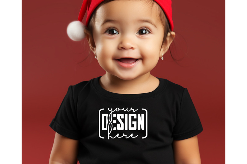 christmas-cute-baby-black-t-shirt-mockups-girls-mockups-christmas-ho