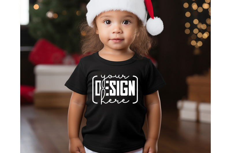 christmas-cute-baby-black-t-shirt-mockups-girls-mockups-christmas-ho